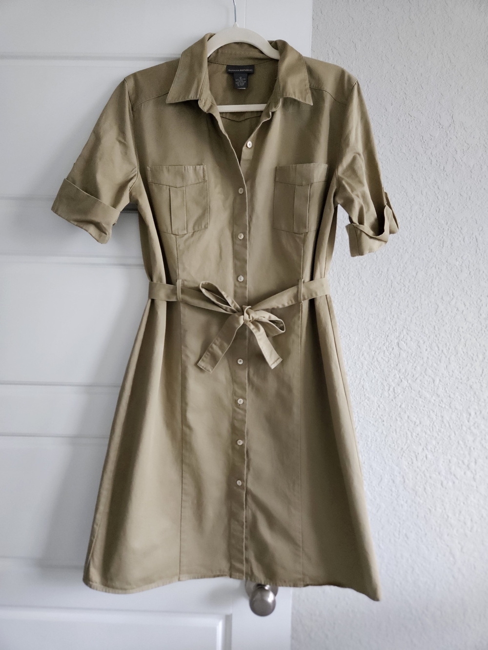 Banana Republic 100% Cotton Utility/Safari Shirt Dress